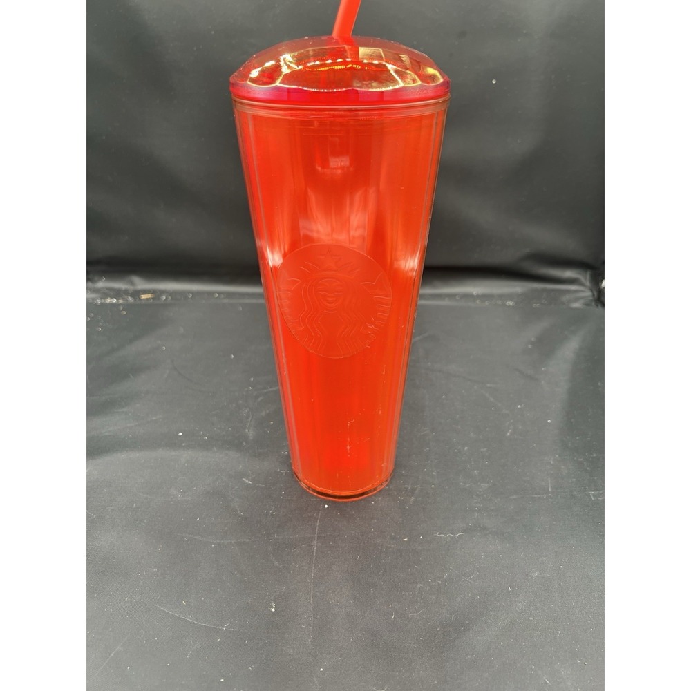 💗 Starbucks 24 oz Cold Beverage Cup –‎ Pink w/ Dome Lid 💗